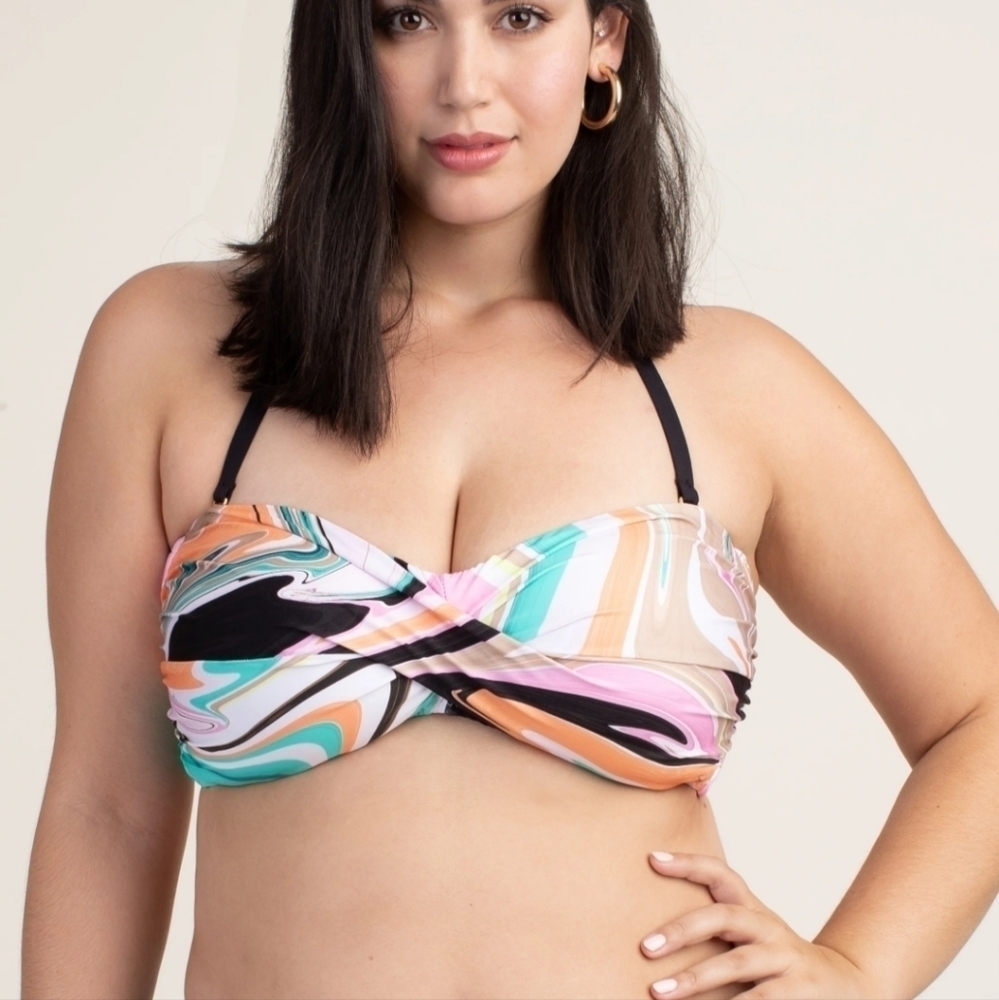 Trina Turk NAZARE TWIST BANDEAU TOP PLUS size 20w new with tags